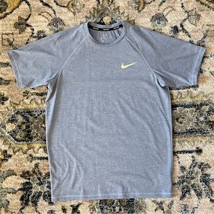 Nike Dri-Fit Swim T-Shirt Crew Neck Short Sleeve Blue Mens Size Small